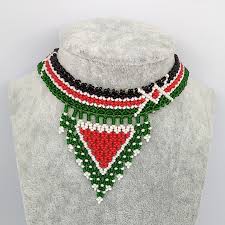 Cultural beaded necklaces