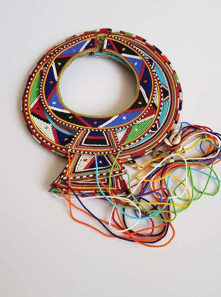 Elegant Beaded Maasai Necklace